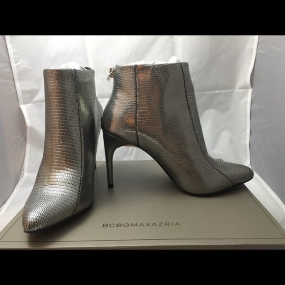 BCBGMAXAZRIA Runway Cara Bootie Pewter Metallic Color Size 6 $375 - Picture 5 of 7